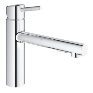 Baterie bucatarie Grohe Concetto cu dus dual spray extractibil crom