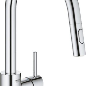 Baterie bucatarie Grohe Concetto cu dus extractibil dual spray pipa C crom
