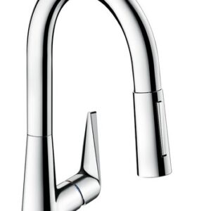 Baterie bucatarie Hansgrohe M5116-H160 ComfortZone 160 dus extractibil cu doua tipuri de jet crom