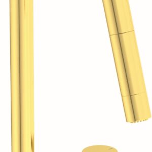 Baterie bucatarie Ideal Standard Gusto Round din 2 elemente 242mm dus extractibil pipa R rotativa brushed gold