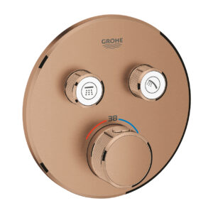 Baterie cada - dus termostatata Grohe Grohtherm SmartControl Round montaj incastrat necesita corp ingropat brushed warm sunset