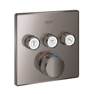 Baterie cada - dus termostatata Grohe Grohtherm SmartControl cu 3 functii montaj incastrat necesita corp ingropat hard graphite