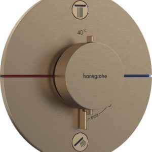 Baterie cada - dus termostatata Hansgrohe ShowerSelect Comfort S cu 2 functii montaj incastrat necesita corp ingropat bronz periat