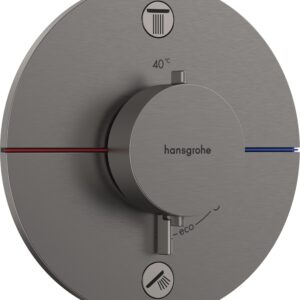 Baterie cada - dus termostatata Hansgrohe ShowerSelect Comfort S cu 2 functii montaj incastrat necesita corp ingropat negru periat