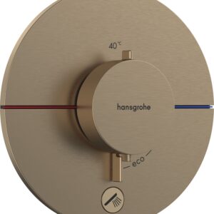 Baterie cada - dus termostatata Hansgrohe ShowerSelect Comfort S cu montaj incastrat necesita corp ingropat bronz periat