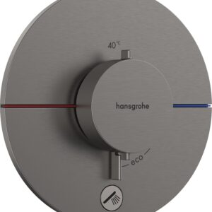 Baterie cada - dus termostatata Hansgrohe ShowerSelect Comfort S cu montaj incastrat necesita corp ingropat negru periat