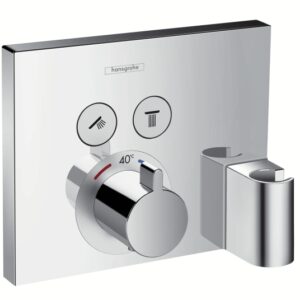 Baterie cada - dus termostatata Hansgrohe ShowerSelect cu agatatoare dus montaj incastrat necesita corp ingropat