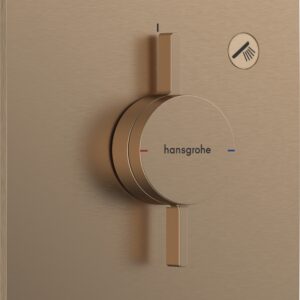 Baterie dus Hansgrohe DuoTurn E cu montaj incastrat necesita corp ingropat bronz periat