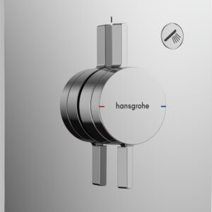 Baterie dus Hansgrohe DuoTurn E cu montaj incastrat necesita corp ingropat crom