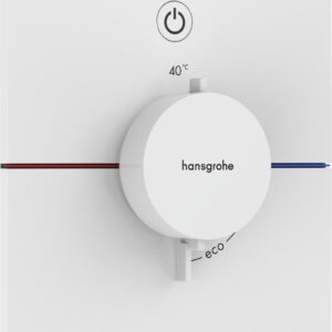 Baterie dus termostatata Hansgrohe ShowerSelect Comfort E On/Off cu montaj incastrat necesita corp ingropat alb mat