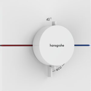 Baterie dus termostatata Hansgrohe ShowerSelect Comfort E cu montaj incastrat necesita corp ingropat alb mat