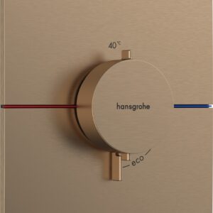 Baterie dus termostatata Hansgrohe ShowerSelect Comfort E cu montaj incastrat necesita corp ingropat bronz periat