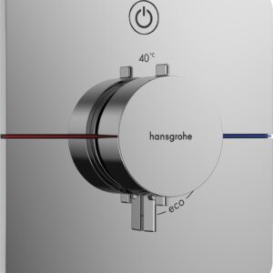 Baterie dus termostatata Hansgrohe ShowerSelect Comfort Q On/Off cu montaj incastrat necesita corp ingropat crom