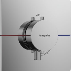 Baterie dus termostatata Hansgrohe ShowerSelect Comfort Q cu montaj incastrat necesita corp ingropat crom