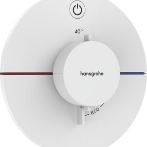 Baterie dus termostatata Hansgrohe ShowerSelect Comfort S On/Off cu montaj incastrat necesita corp ingropat alb mat