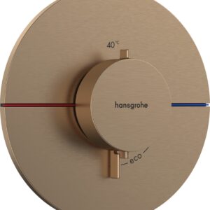 Baterie dus termostatata Hansgrohe ShowerSelect Comfort S cu montaj incastrat necesita corp ingropat bronz periat