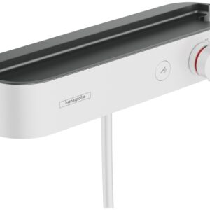 Baterie dus termostatata Hansgrohe ShowerTablet Select 400 alb mat