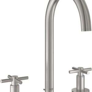 Baterie lavoar Grohe Atrio M din 3 elemente ventil pop-up manere cruce supersteel