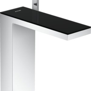Baterie lavoar Hansgrohe Axor MyEdition 230 ventil push-open crom/sticla neagra