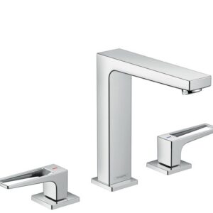 Baterie lavoar Hansgrohe Metropol 160 din 3 elemente ventil push-open cu levier decupat