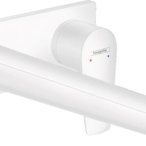 Baterie lavoar Hansgrohe Talis E cu pipa 225 mm montaj incastrat necesita corp ingropat alb mat