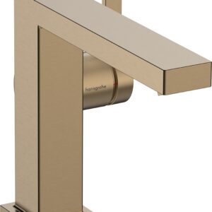 Baterie lavoar Hansgrohe Tecturis E 110 Fine CoolStart ventil click-clack bronz periat