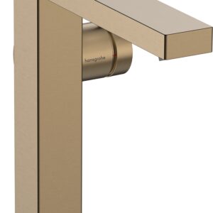 Baterie lavoar Hansgrohe Tecturis E 150 Fine CoolStart ventil click-clack bronz periat