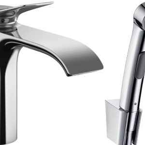 Baterie lavoar Hansgrohe Vivenis cu dus tip bideu pentru igiena intima