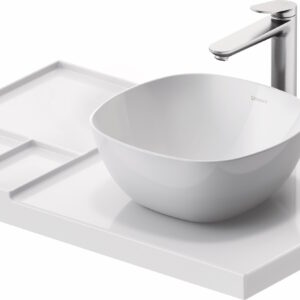 Blat ceramic Duravit Aurena 800x500mm HygieneGlaze Plus orientare dreapta alb