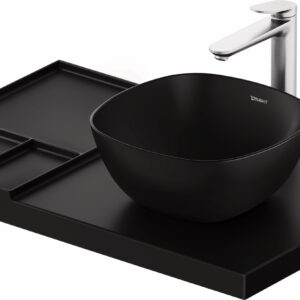 Blat ceramic Duravit Aurena 800x500mm HygieneGlaze Plus orientare dreapta negru mat