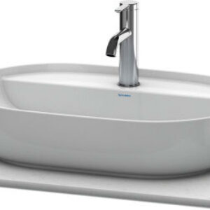 Blat compozit pentru lavoar Duravit Luv 688x475mm alb structurat