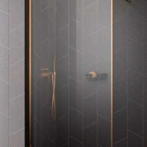 Cabina de dus tip Walk-in Radaway MODO F II Brushed Copper 100 cm  profil cupru periat