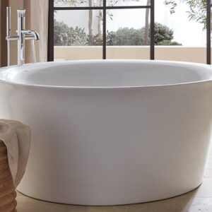 Cada rotunda freestanding Duravit White Tulip 140cm alb