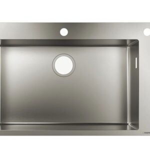 Chiuveta bucatarie Hansgrohe S712-F660 cu 1 cuva 760x500mm orificiu buton control inox