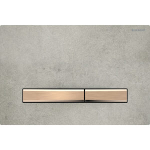 Clapeta actionare Geberit Sigma50 aspect beton detalii rose-gold