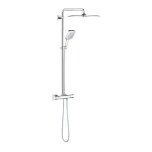 Coloana de dus Grohe Rainshower SmartActive 310 Cube cu baterie termostatata 111cm crom