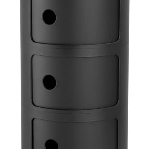 Comoda modulara Kartell Componibili 3 design Anna Castelli Ferrieri negru mat