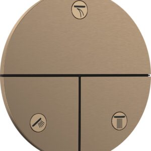 Divertor Hansgrohe ShowerSelect Comfort S cu 3 functii cu montaj incastrat necesita corp ingropat bronz periat