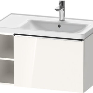 Dulap baza Duravit D-Neo 784x440mm un sertar si raft stanga alb lucios