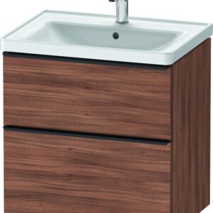 Dulap baza Duravit D-Neo cu 2 sertare pentru lavoar 65cm Natural Walnut Decor