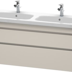 Dulap baza Duravit DuraStyle 123x44.8cm 2 sertare cu inchidere lenta taupe mat