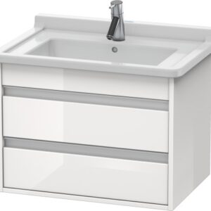 Dulap baza Duravit Ketho 65x46.5cm 2 sertare inchidere lenta alb lucios