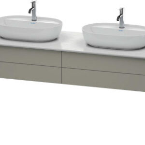 Dulap baza Duravit Luv cu doua sertare 1733x570mm gri piatra satinat mat lacuit