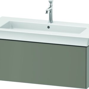 Dulap baza Duravit White Tulip cu 1 sertar pentru lavoar 105cm Stone Grey Satin Matt Lacquer