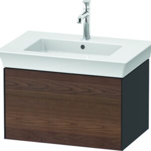 Dulap baza Duravit White Tulip cu 1 sertar pentru lavoar 75cm American Walnut Solid Wood