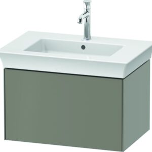 Dulap baza Duravit White Tulip cu 1 sertar pentru lavoar 75cm Stone Grey Satin Matt Lacquer