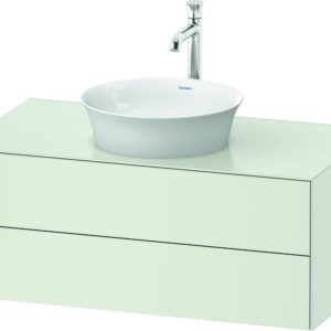 Dulap baza Duravit White Tulip cu 2 sertare pentru lavoar tip bol 100cm White Satin Matt Lacquer