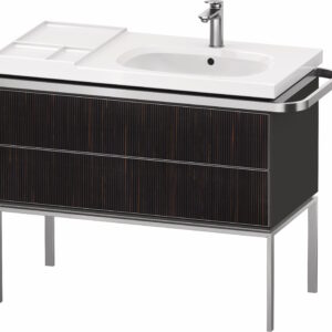 Dulap baza pe pardoseala Duravit Aurena 984 x 492mm pentru lavoar cu doua sertare orientare dreapta inclus portprosop riflaj Ebony mat