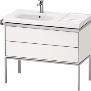 Dulap baza pe pardoseala Duravit Aurena 984 x 492mm pentru lavoar cu doua sertare orientare stanga inclus portprosop alb mat