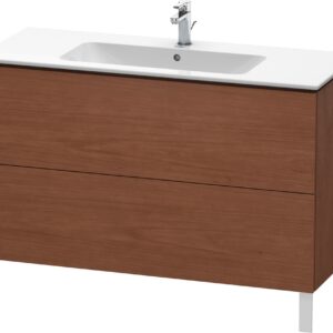 Dulap baza pe pardoseala Duravit L-Cube cu doua sertare 122cm furnir nuc natur